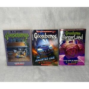 Goosebumps Book Bundle Lot Of 3 The Haunted Car Horrorland Vampire Breath
